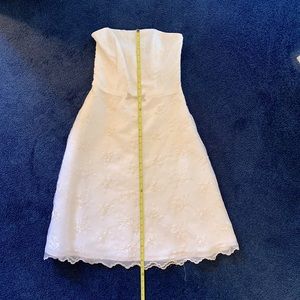 2004 Scott McClintock Strapless White dress size 8.  Worn once.